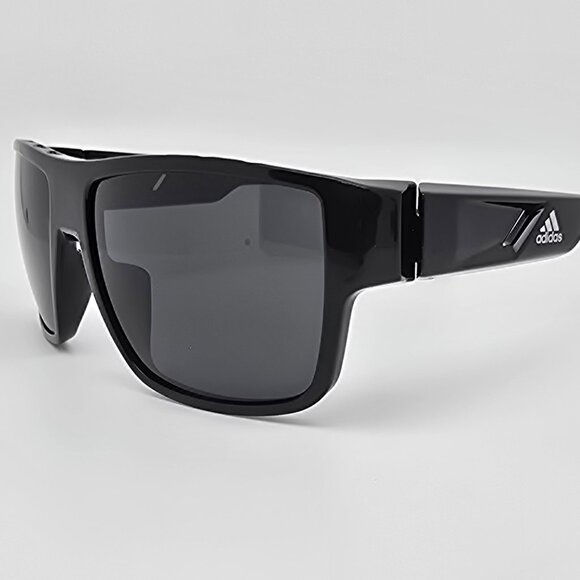 adidas Other - *SOLD* Adidas SP0006 01A Shiny Black Frame Smoke Grey Lens Sport Sunglasses